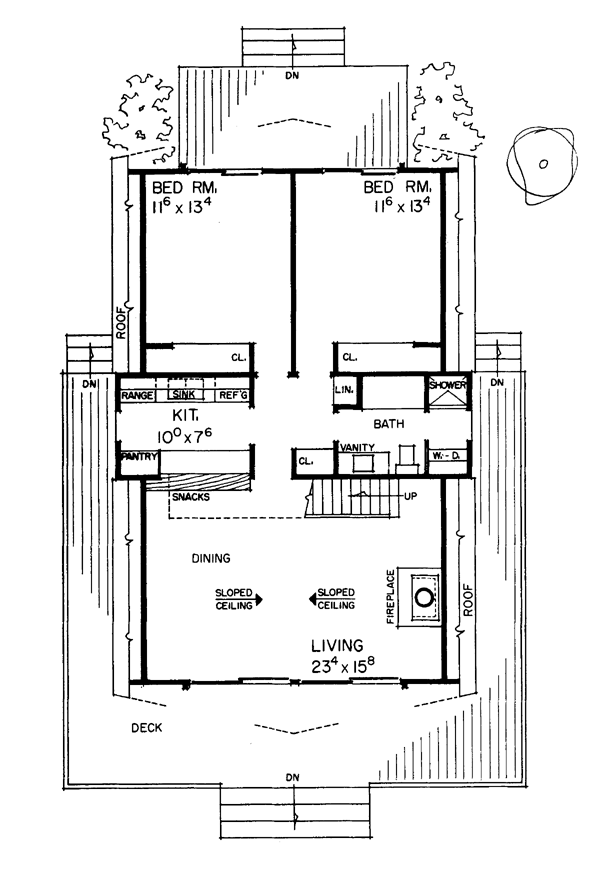 House Plan 91209 Level One