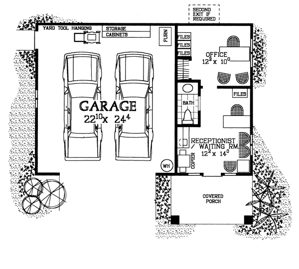 Garage Plan 91245 - 2 Car Garage Level One