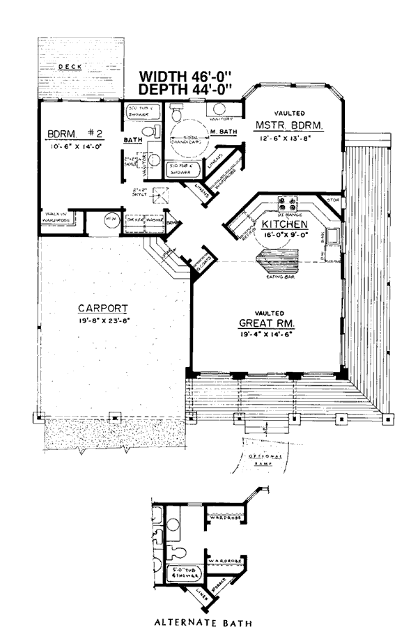 House Plan 91340 Level One