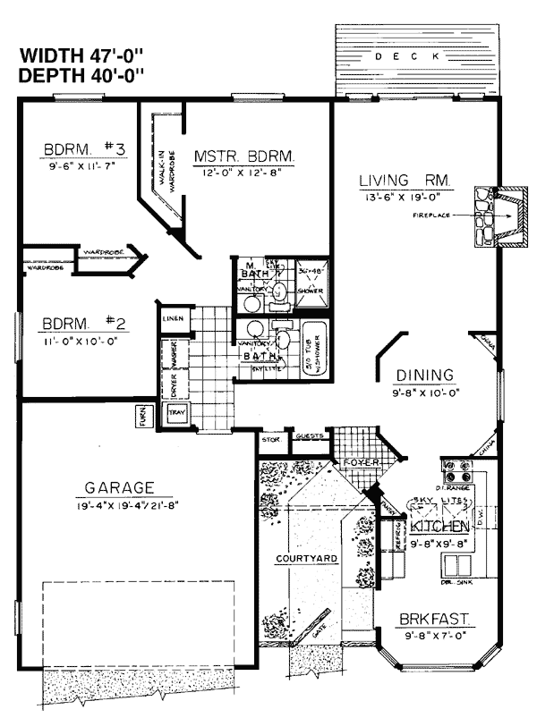 House Plan 91352 Level One
