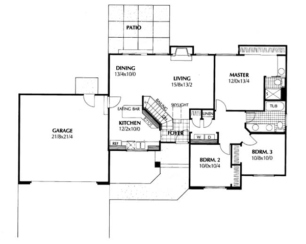 House Plan 91649 Level One