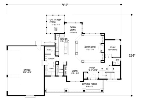 House Plan 92309 Level One