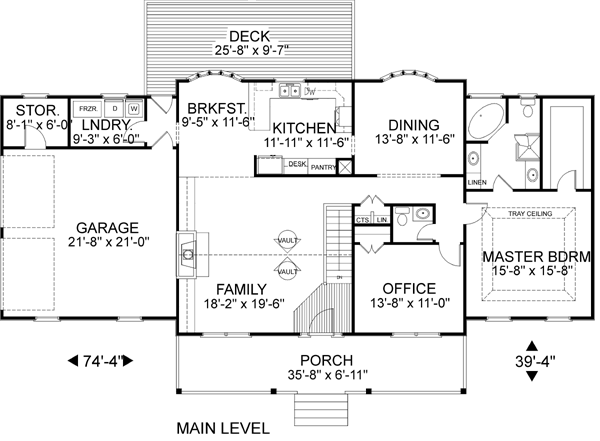 House Plan 92321 Level One