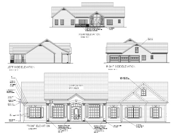 House Plan 92444 Rear Elevation