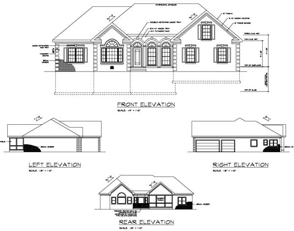 House Plan 92463 Rear Elevation