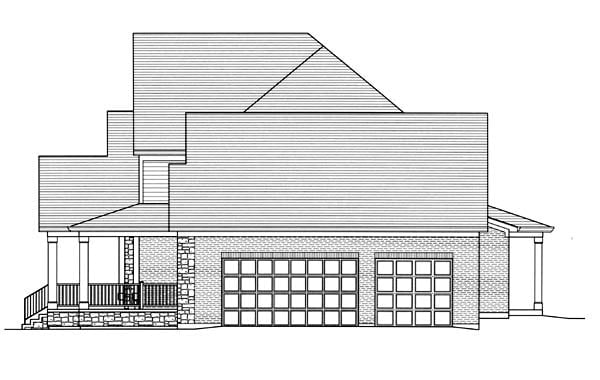 Country, Traditional Plan with 3166 Sq. Ft., 3 Bedrooms, 2 Bathrooms, 3 Car Garage Picture 3