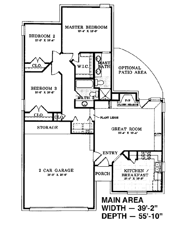 House Plan 93006 Level One