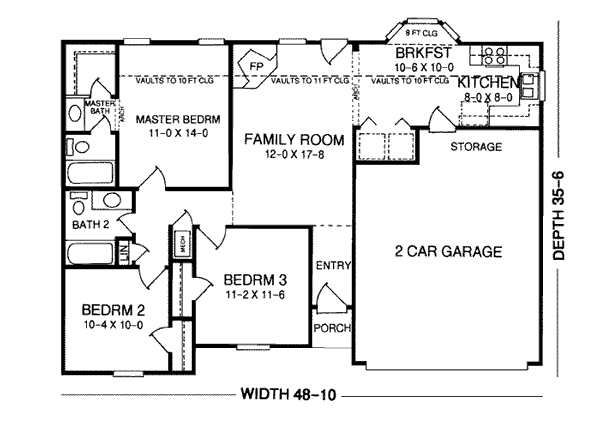 House Plan 93018 Level One