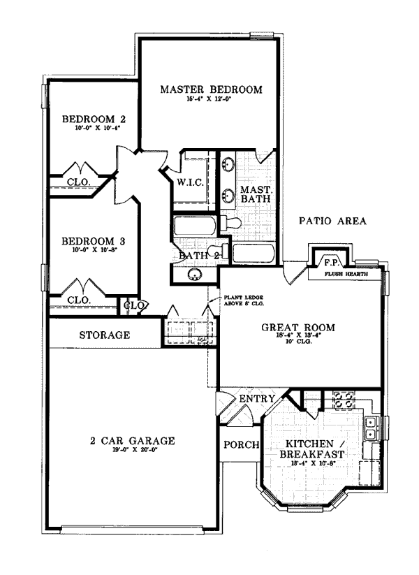 Plan 93024 | Victorian Style with 3 Bed, 2 Bath, 2 Car Garage