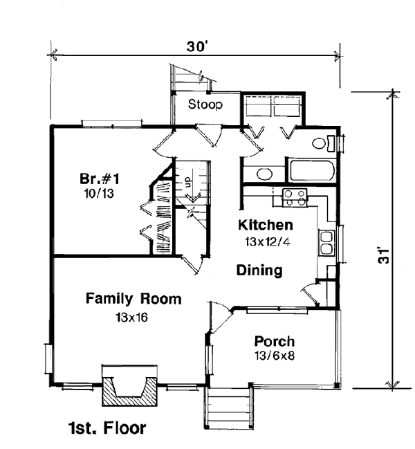 House Plan 93424 Level One