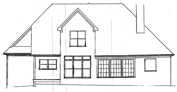 House Plan 93436 Rear Elevation