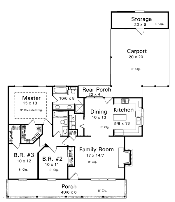 House Plan 93453 Level One