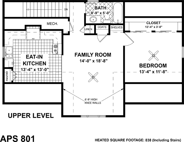 Garage Plan 93473 - 3 Car Garage Apartment Level Two