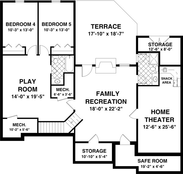 Traditional Style with 3 Bed, 2 Bath, 3 Car Garage - Plan 93488