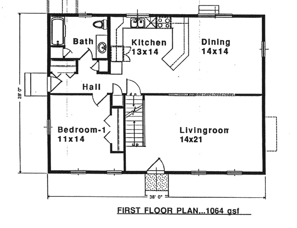 House Plan 94007 Level One