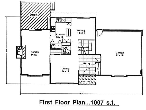 House Plan 94016 Level One
