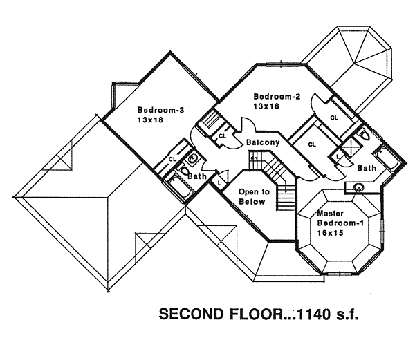 House Plan 94017 Level Two