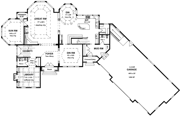 House Plan 94172 Level One
