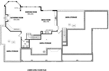 House Plan 94176 Lower Level