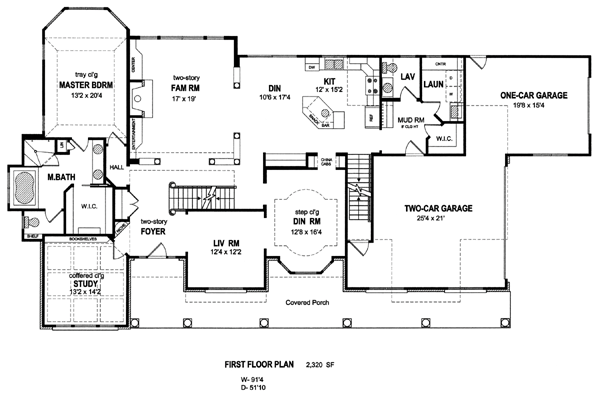 House Plan 94176 Level One