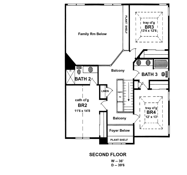 House Plan 94180 Level Two