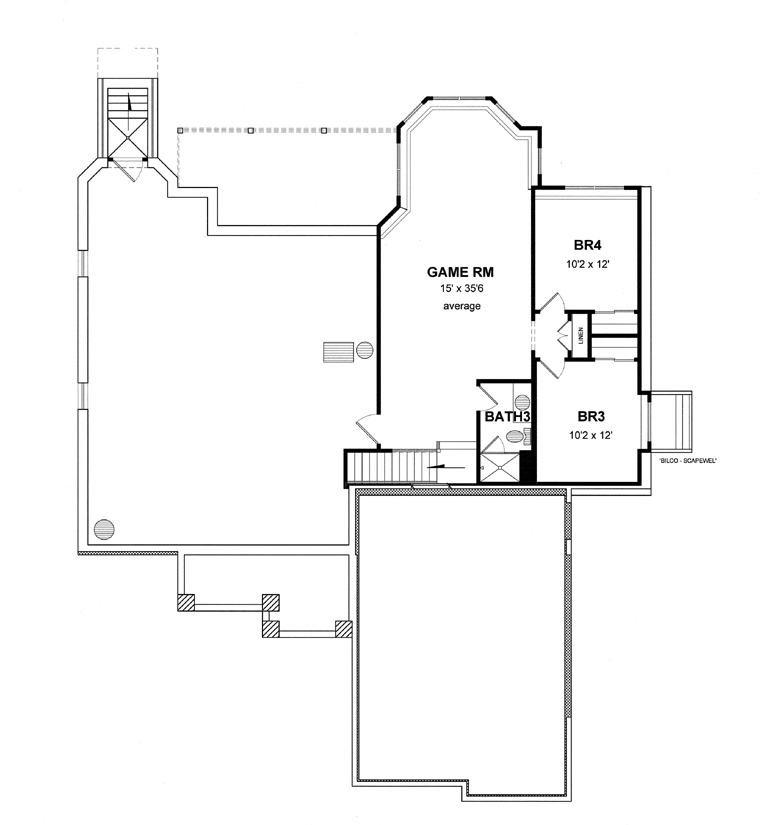 House Plan 94187 Lower Level