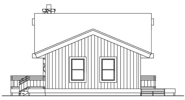 Cabin Plan with 788 Sq. Ft., 2 Bedrooms, 2 Bathrooms Picture 3
