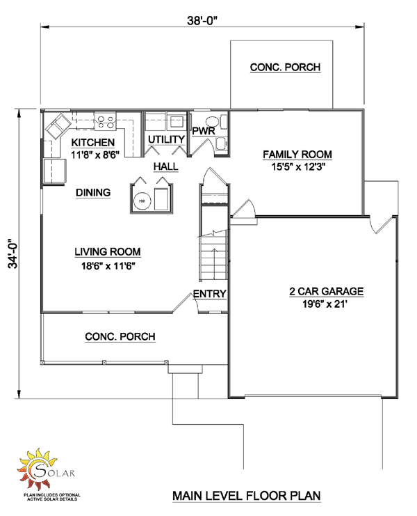 House Plan 94316 Level One