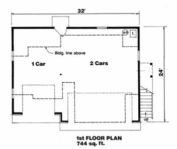 Garage Plan 94342 - 3 Car Garage Apartment Level One