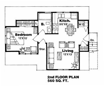 Garage Plan 94342 - 3 Car Garage Apartment Level Two