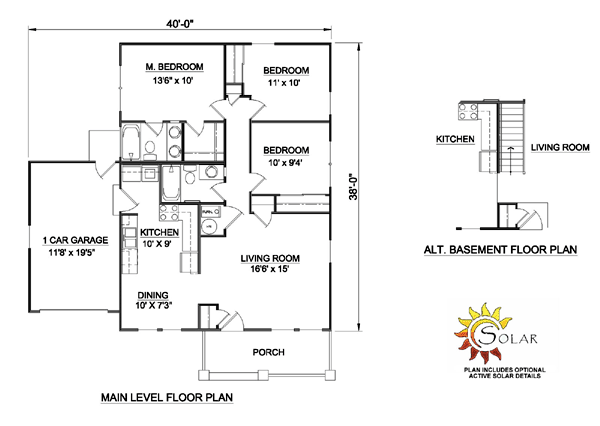 House Plan 94374 Level One