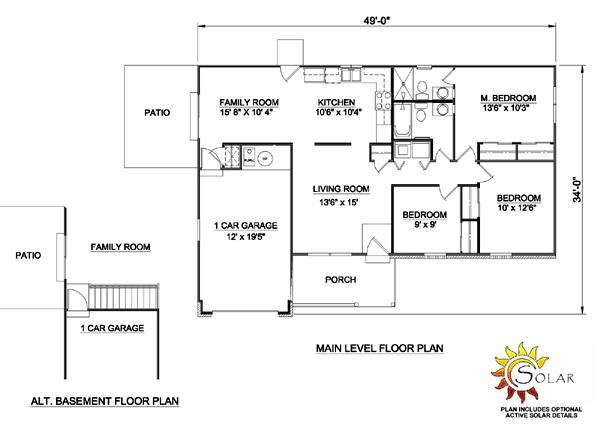 House Plan 94375 Level One