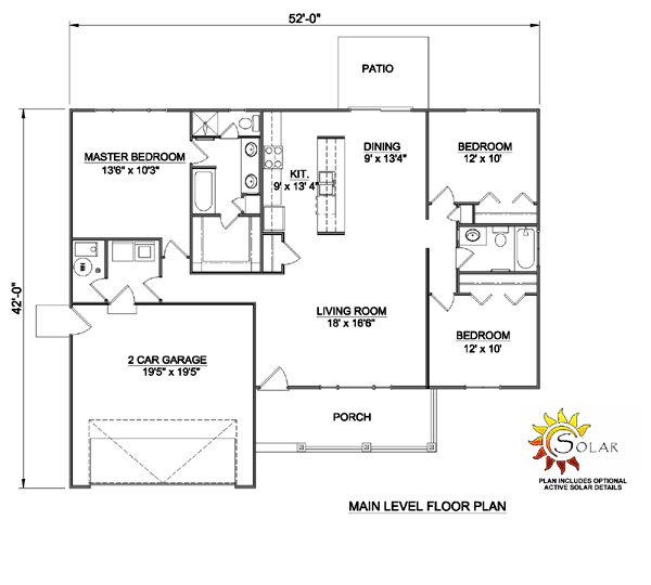 House Plan 94385 Level One