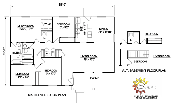 House Plan 94431 Level One