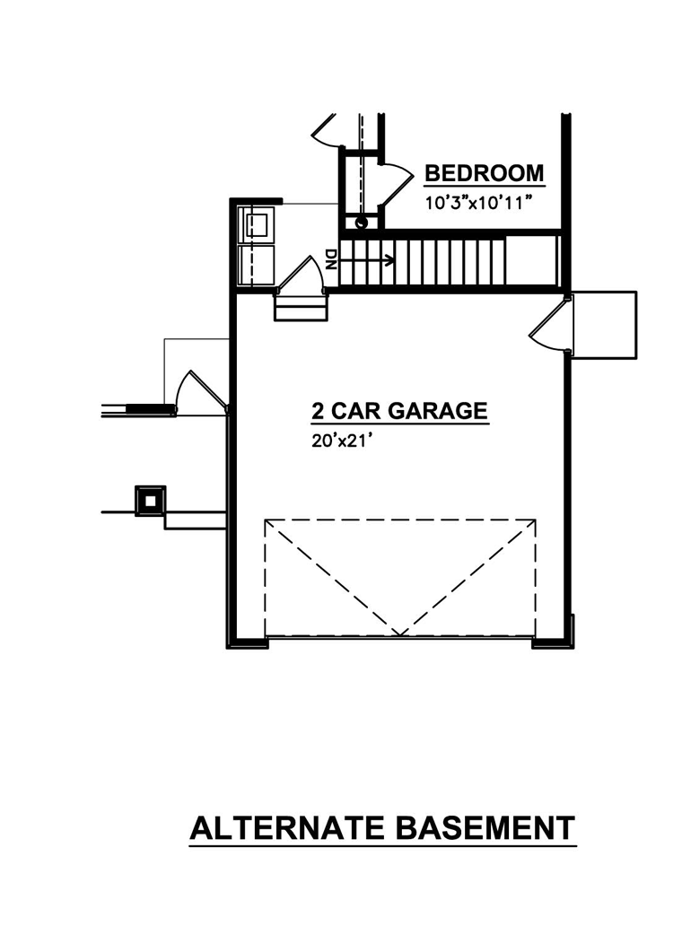 House Plan 94472 Alternate Level One