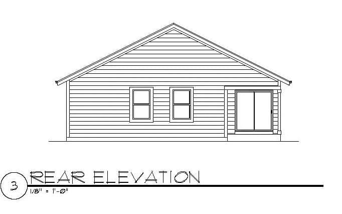 House Plan 94472 Rear Elevation