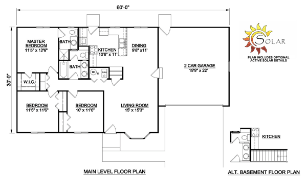 House Plan 94486 Level One