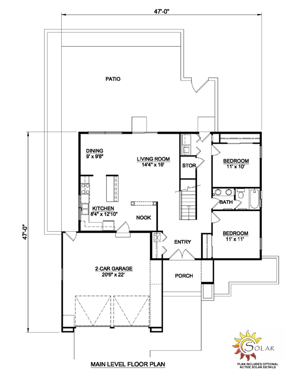 House Plan 94489 Level One