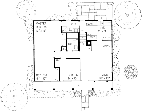 House Plan 95000 Level One