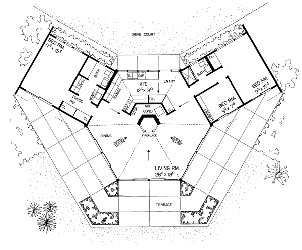 House Plan 95001 Level One