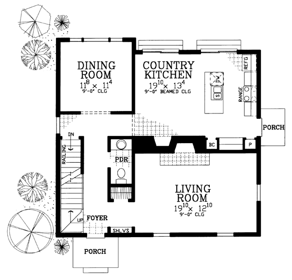 House Plan 95015 Level One