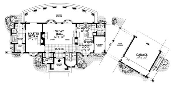 House Plan 95068 Level One