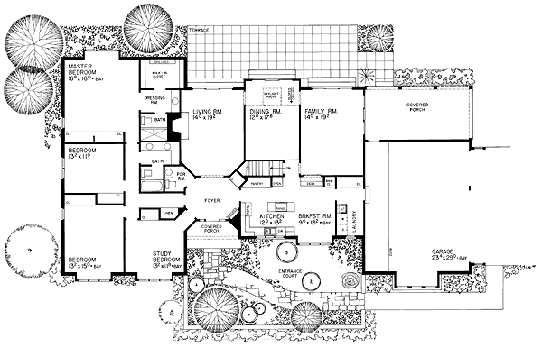 House Plan 95153 Level One