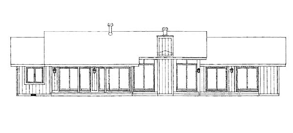 House Plan 95154 Rear Elevation