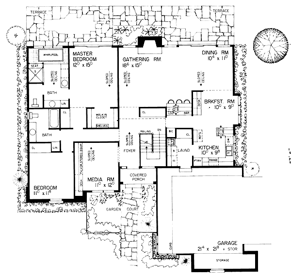 House Plan 95163 Level One