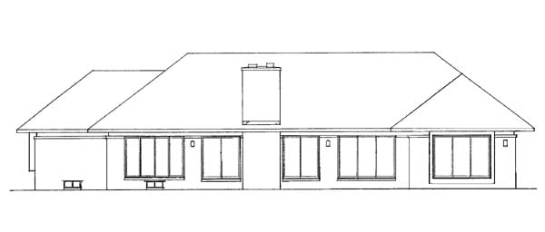House Plan 95188 Rear Elevation