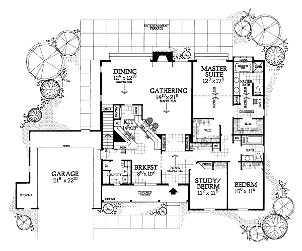 House Plan 95267 Level One