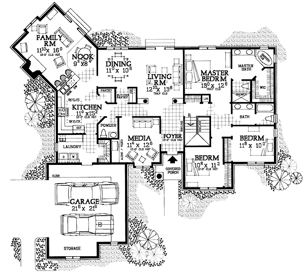 House Plan 95268 Level One