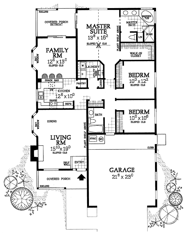 House Plan 95272 Level One