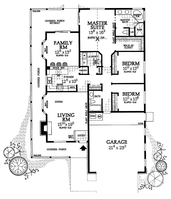 House Plan 95273 Level One